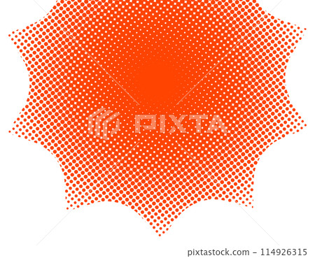 Halftone speech bubble frame border red top Halftone speech bubble frame border red top 114926315