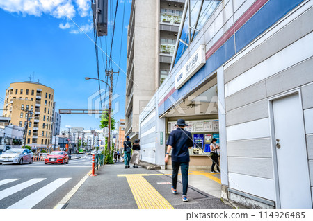 東京世田谷區新大田車站的都市景觀 114926485