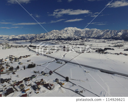 冬天的八海山鳥瞰圖 114926621