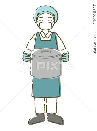 School lunch center Food factory workers School lunch center Food factory workers 114928267