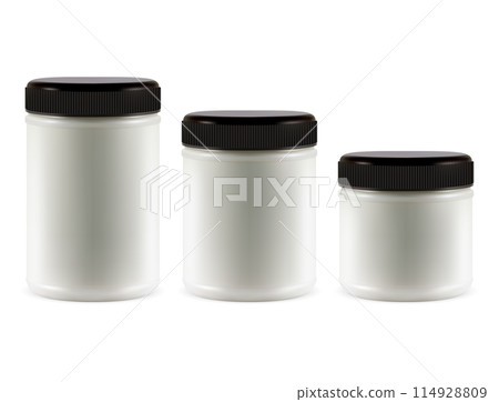 Sport protein jar. Muscle vitamin bottle blank Sport protein jar. Muscle vitamin bottle blank 114928809