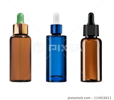 Dropper bottle vector illustration. Liquid collagen Dropper bottle vector illustration. Liquid collagen 114928811