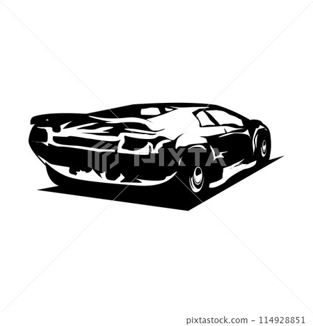 1976 Lotus Spirit car silhouette. isolated white background view from side. Best for logos, badges, emblems, icons, sticker designs, car industry. available in eps 10. 1976 Lotus Spirit car silhouette. isolated white background view from side. Best for logos, badges, emblems, icons, sticker designs, car industry. available in eps 10. 114928851
