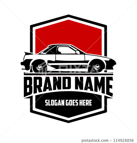 1976 Lotus Spirit car vector graphic illustration isolated white black vintage 1976 Lotus Spirit car vector graphic illustration isolated white black vintage 114928856