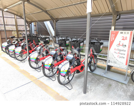 Bicycle sharing at bicycle parking lot Bicycle sharing at bicycle parking lot 114928922