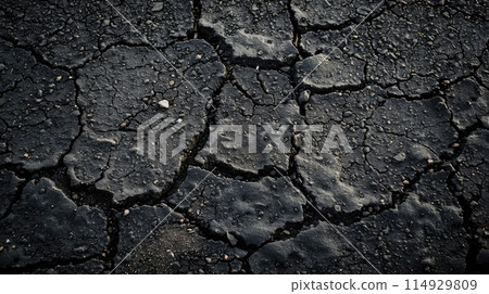 Cracked Asphalt 114929809