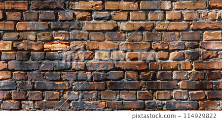Old Brown Brick Wall 114929822