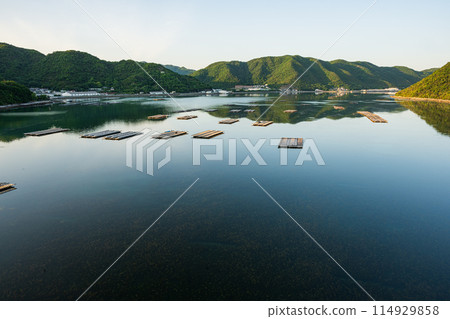 日本岡山縣備前市橛島美麗的夜景 114929858