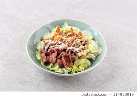 Beef salad,Spicy salad of roasted beef, Thai style food,Thai beef salad spicy dish. 114930019