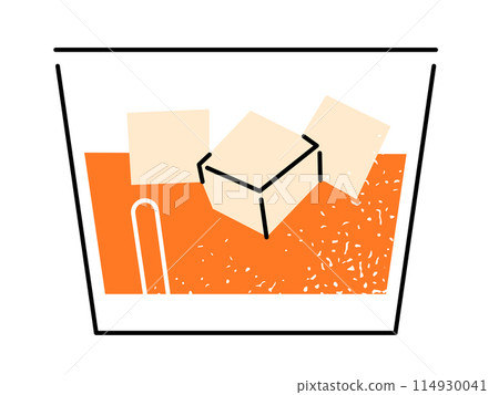 Cocktail glass drink vector illustration Cocktail glass drink vector illustration 114930041