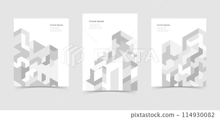 geometry abstract architecture technology business background set 114930082