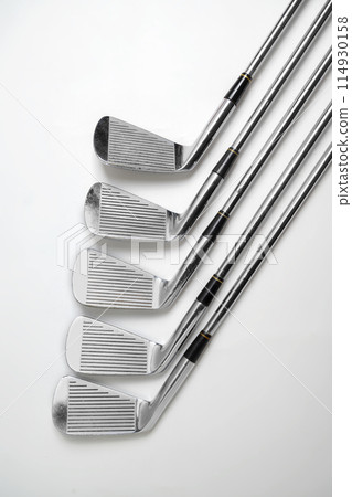Closeup view set of the golf club Closeup view set of the golf club 114930158