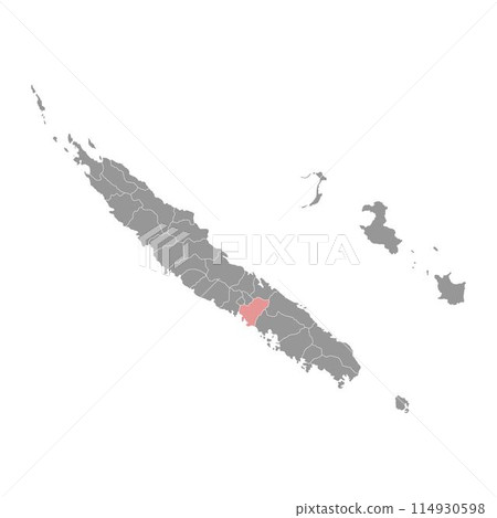 La Foa commune map, administrative division of New Caledonia. Vector illustration. 114930598