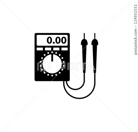Digital Multimeter, Electric Voltmeter Flat Vector Icon Digital Multimeter, Electric Voltmeter Flat Vector Icon 114931551