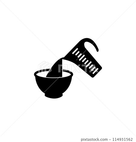 Kettle Pour Hot Water on Dish Flat Vector Icon 114931562