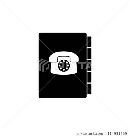 Phone Book Flat Vector Icon 114931569
