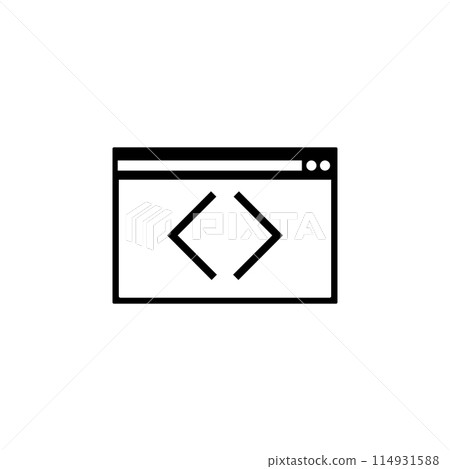 Web Programming, Application Editing Digital Code Flat Vector Icon Web Programming, Application Editing Digital Code Flat Vector Icon 114931588