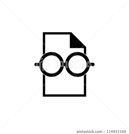 Document with Glasses, Checking Grammar Spelling Error Flat Vector Icon Document with Glasses, Checking Grammar Spelling Error Flat Vector Icon 114931589