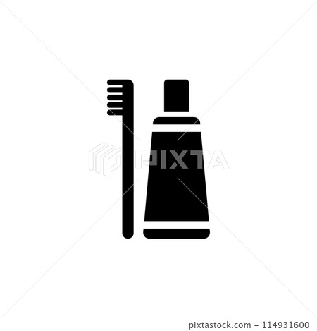 Toothpaste Tube Flat Vector Icon 114931600