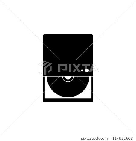 Compact Disc Drive Flat Vector Icon 114931608