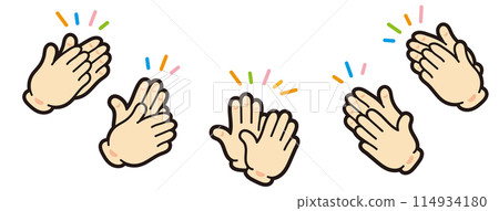 Applause hand sign. Clapping pictogram. Standing ovation. Applause hand sign. Clapping pictogram. Standing ovation. 114934180