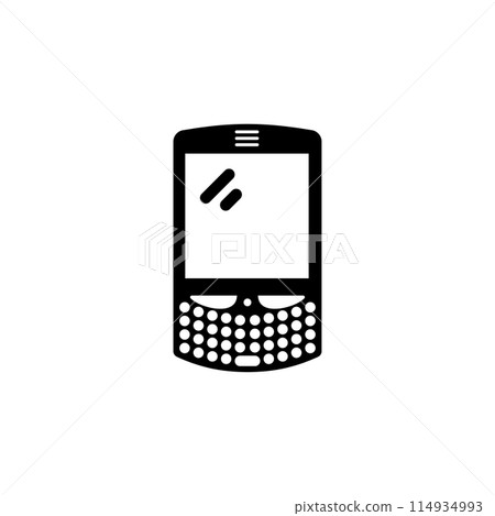 Smart Communicator, Pda Solid Flat Vector Icon Isolated on White Background 114934993