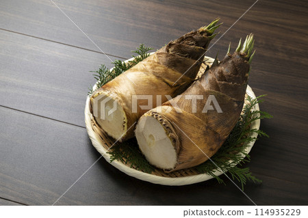 Bamboo shoots placed on a tray Bamboo shoots placed on a tray 114935229