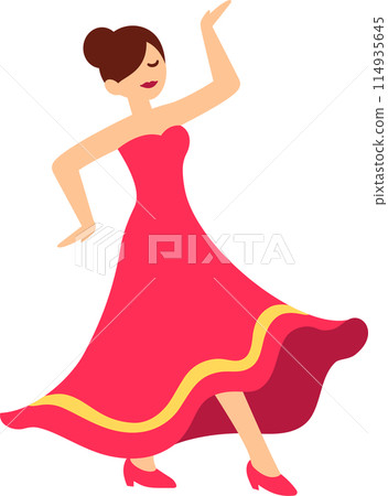 Woman dancing flamenco Woman dancing flamenco 114935645