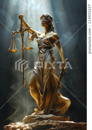 lady justice classic over blurred background lady justice classic over blurred background 114935837