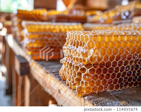 Honey is Delicious and Sustainable Environmentally-friendly-food-production Honey is Delicious and Sustainable Environmentally-friendly-food-production 114935874