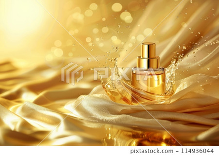 the serum product place on luxurious background 114936044