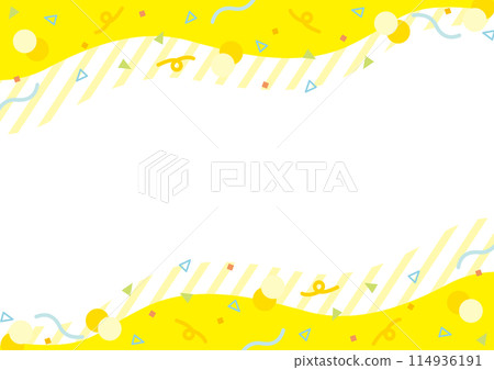 幾何圖案流行框架背景黃色尺寸比例3:4 114936191