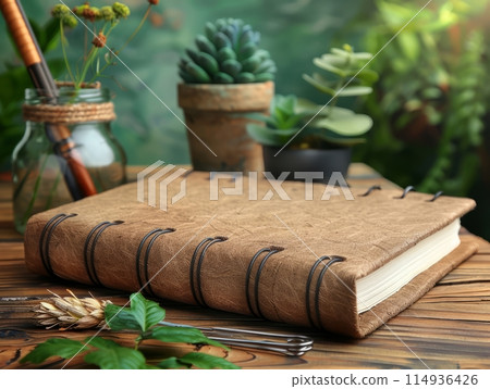 A blank old notebook for writing paper A blank old notebook for writing paper 114936426