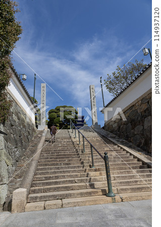 Hyogo Prefecture / Stairs leading to Nakayama-dera Temple (photographed on April 13, 2024) 114937120