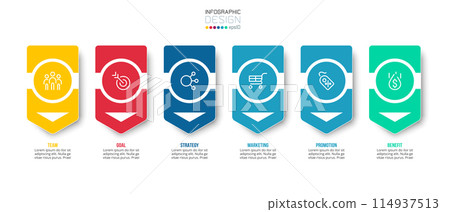 Business concept infographic template with option. Business concept infographic template with option. 114937513