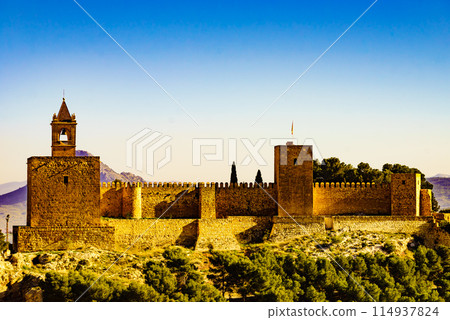 The Alcazaba fortress in Antequera, Spain. The Alcazaba fortress in Antequera, Spain. 114937824