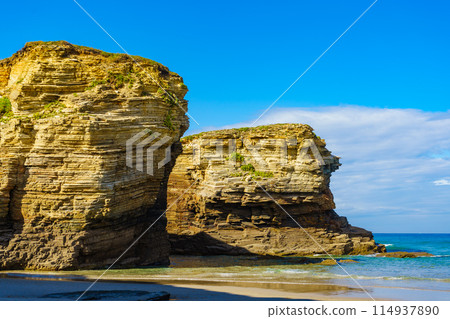 Cathedral Beach in Galicia Spain. Cathedral Beach in Galicia Spain. 114937890