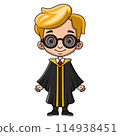 Cute boy cartoon wearing costume lawyer 114938451