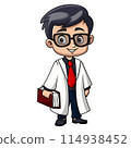 Cute boy cartoon wearing costume lawyer 114938452