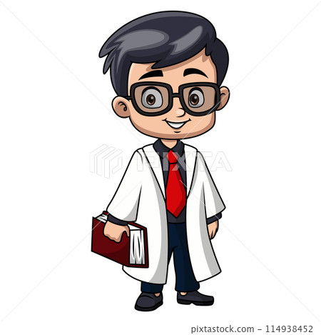 Cute boy cartoon wearing costume lawyer Cute boy cartoon wearing costume lawyer 114938452