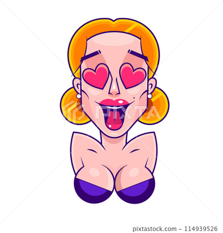 Beautiful woman face with closed eyes fashion illustration on white background for modern card design, print, beauty make up and cosmetics sale banners. Girl head vector watercolor drawing sketch. 114939526