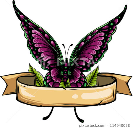Butterfly with colorful wings. Vector illustration design 114940058