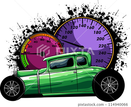 draw of hot rod car vector illustration design draw of hot rod car vector illustration design 114940066