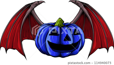 Halloween pumpkin in flat style vector illustration design Halloween pumpkin in flat style vector illustration design 114940073