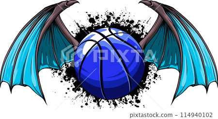 Doodle vector illustration of a basket ball Doodle vector illustration of a basket ball 114940102