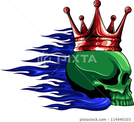 colored draw of human skull vector illustration design colored draw of human skull vector illustration design 114940103