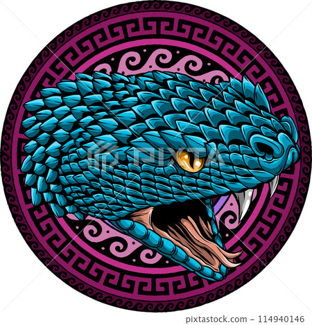 snake head hand drawn vector illustration design 114940146