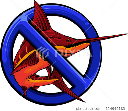 colored atlantic swordfish marlin vector illustration design colored atlantic swordfish marlin vector illustration design 114940183