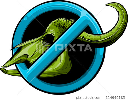Bull skull with horns vector illustration design Bull skull with horns vector illustration design 114940185