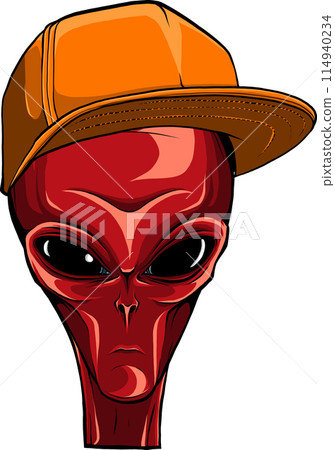 Alien head. vector illustration design of extraterrestrial humanoid Alien head. vector illustration design of extraterrestrial humanoid 114940234
